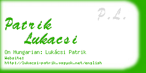 patrik lukacsi business card