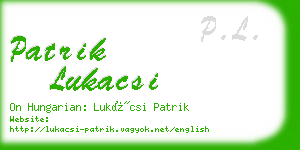 patrik lukacsi business card